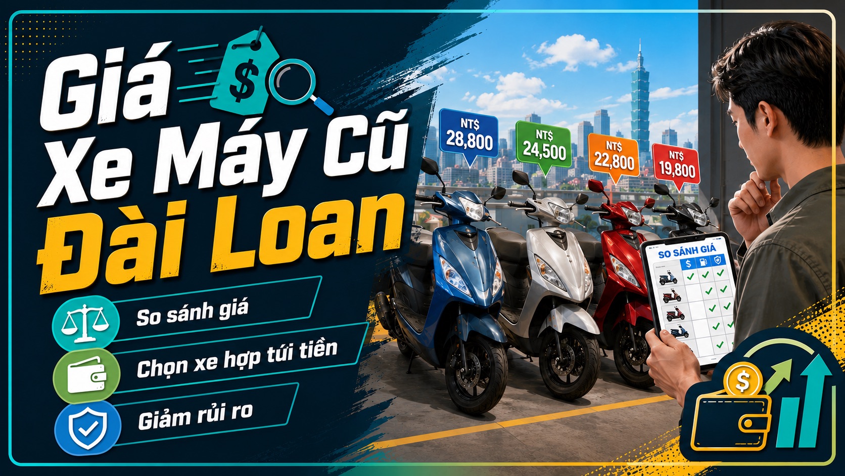 Giá Xe Máy Cũ Đài Loan Bao Nhiêu? Cách So Sánh Giá Và Chọn Xe Giá Rẻ Không Lo Rủi Ro